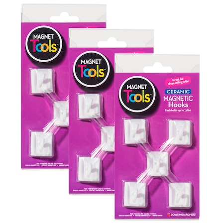 Dowling Magnets Ceramic Magnetic Ceiling Hooks, 5 Per Pack, PK3 735008
